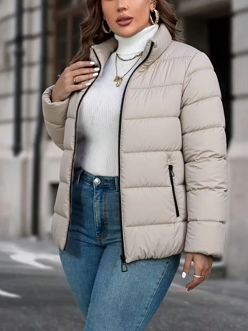 Chaqueta Elegante y Moderna para Mujer | Sin Elasticidad, Color Sólido, Manga La