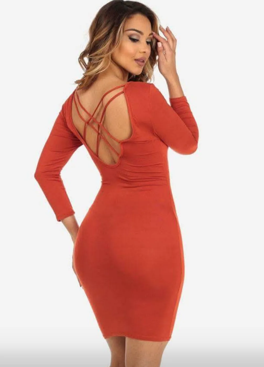 Vestido Café Tela Fría