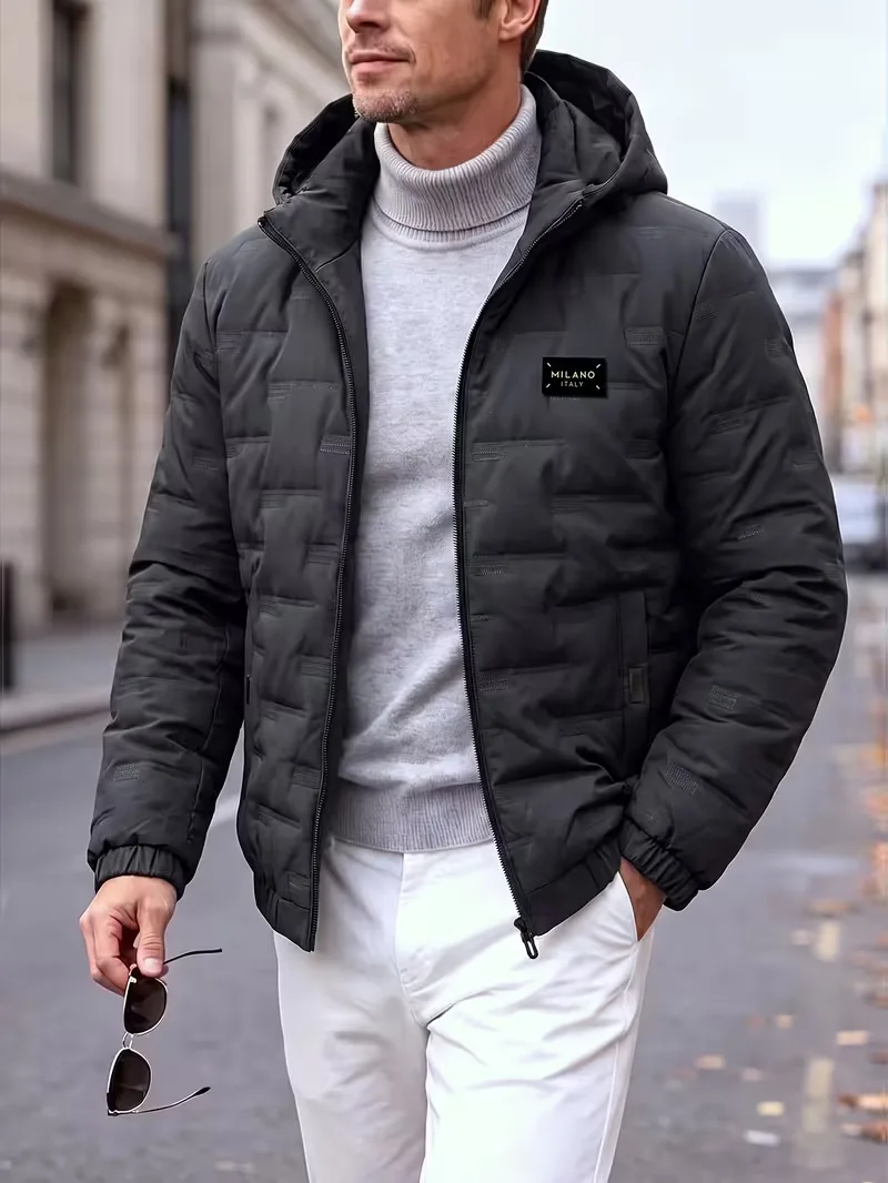 Chaqueta Acolchada con Capucha para Hombre