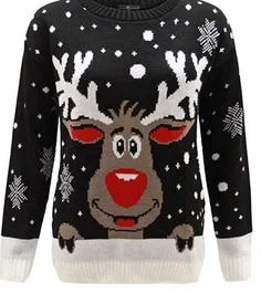 Buso Navideño Negro Reno