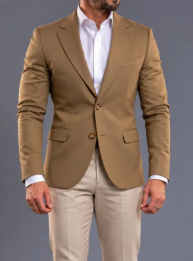 Blazer Hombre Cafe Miel