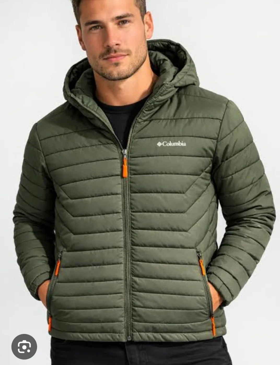 Chaqueta Columbia Verde con Capota