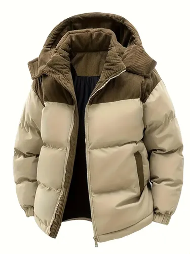 Chaqueta Beige Dual Color Cwpkf Importada Hombre