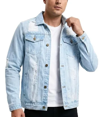 Chaqueta Jean Clasica Azul Cielo Hombre Monkey