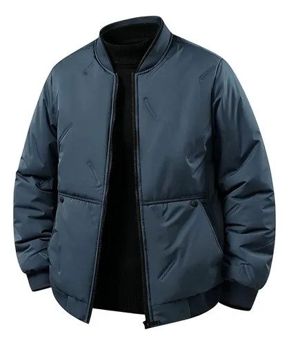 Chaqueta Importada sin Capota Azul Petroleo Hombre