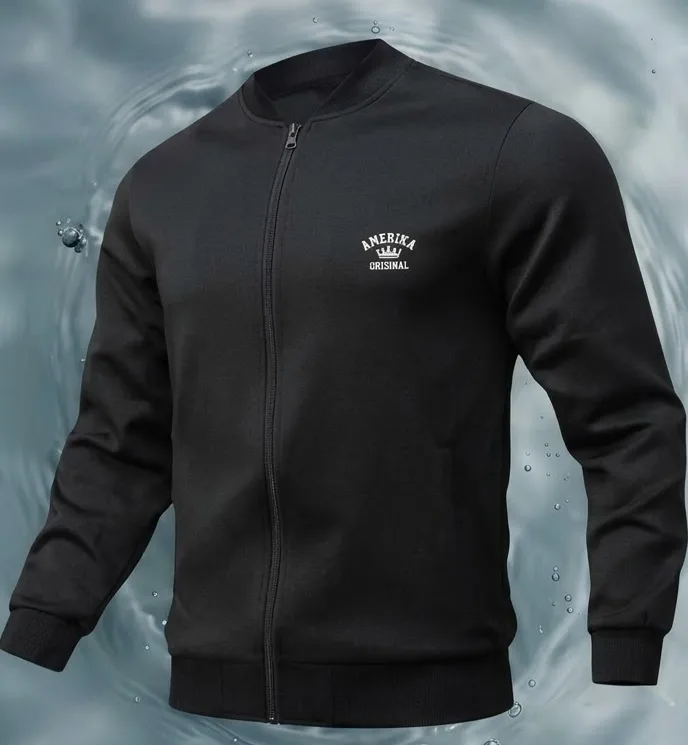Chaqueta Buso Negro Hombre Deportivo