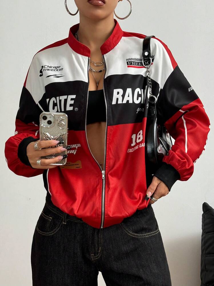 Chaqueta Buso Piloto Roja Dama Deportivo