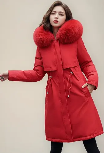 Chaqueta Parka Dama Roja