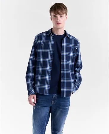 Chaqueta Cuadros Azul