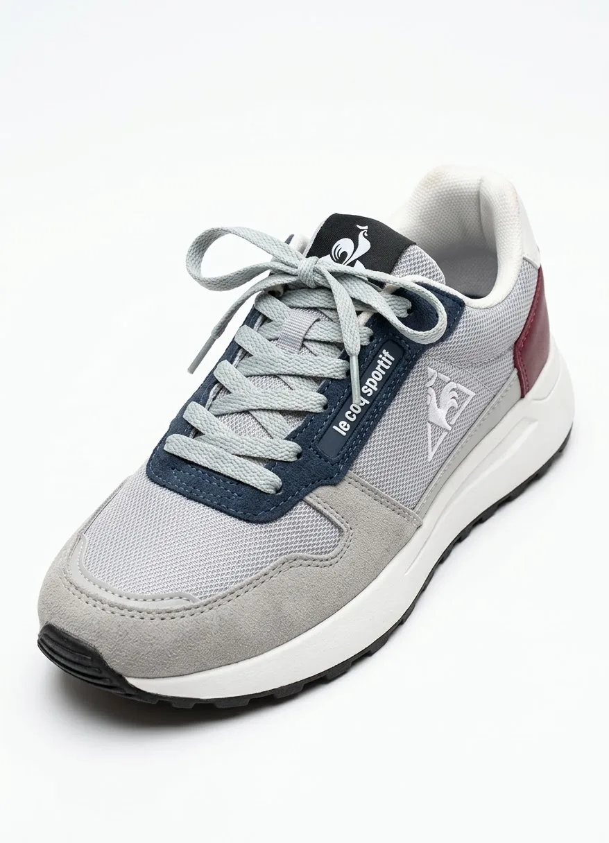 Zapato Le Coq Sportif Gris con Vino