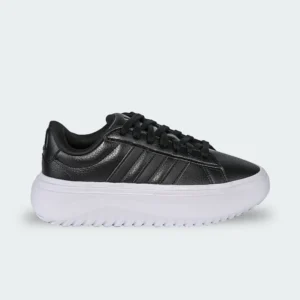 Zapato 4 Rayas Negro Suela Blanca