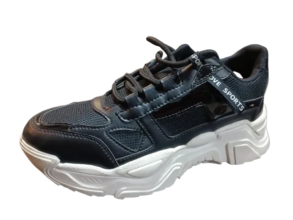 Zapato Sports Love Negro Suela Blanca