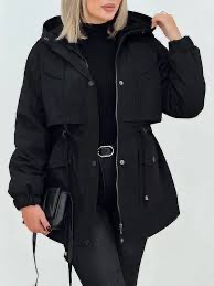 Chaqueta Parka Negra Dama