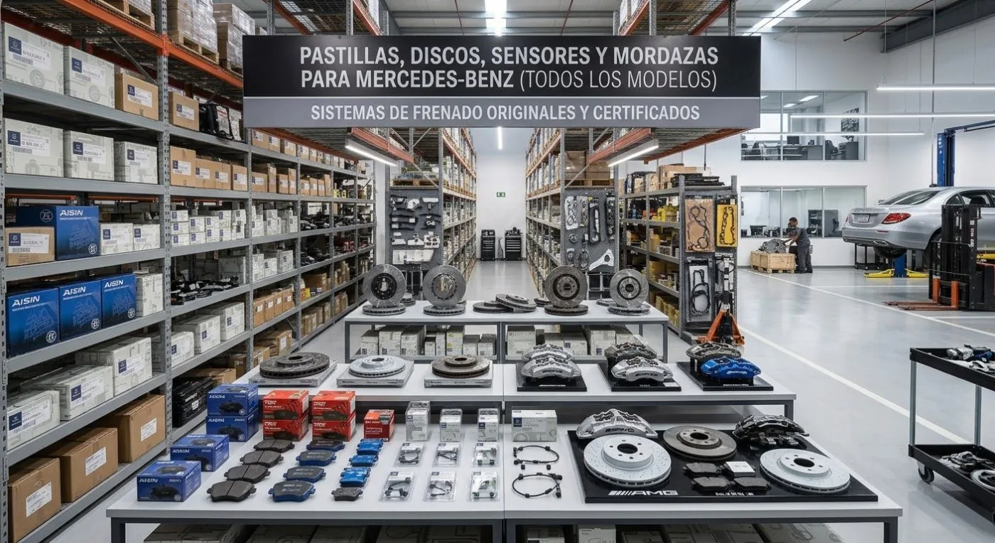Pastillas Discos Sensores Mordazas Mercedes Benz Todos los Modelos