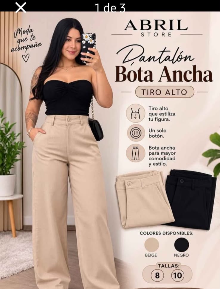 Pantalón Tela Bota Ancha